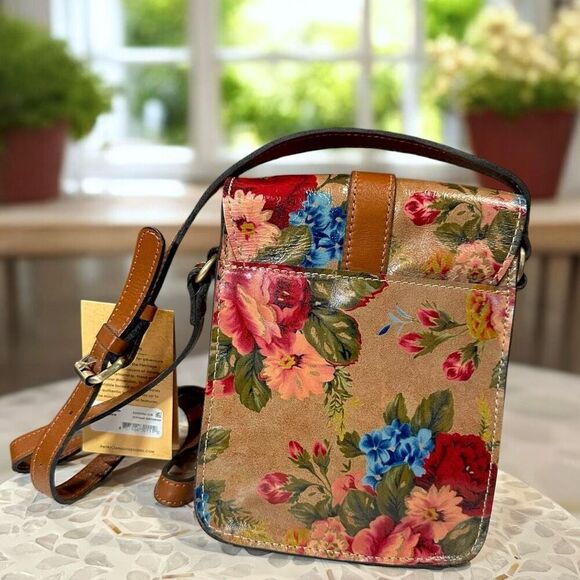 Patricia Nash Anthropologie Cascina Small Crossbody Vintage Victorian Rose NWT - Picture 16 of 16